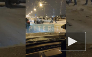 Видео: в массовом ДТП на Приморском проспекте пострадало семь машин