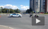 Видео: в Петербурге произошло ДТП с участием мотоциклиста