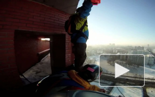 Видео прыжка с высотки в Петербурге появилось на Youtube