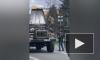 Во время парада в Кемерово загорелся военный грузовик