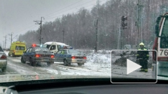 На Приморском шоссе перевернулась маршрутка, пятеро в больнице