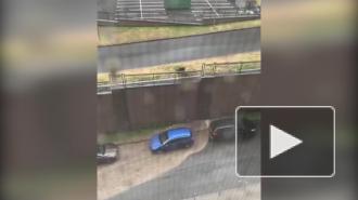 Паркинг ЖК "Ленинград" затопило из-за ливня