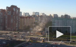 На Яхтенной полыхала мясная лавка