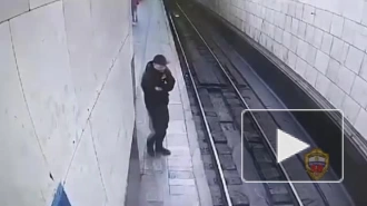 Сотрудники полиции метрополитена Москвы задержали пассажира, спрыгнувшего на рельсы