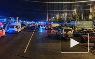 Более ста жильцов эвакуировали из дома во время пожара в Кудрово 