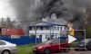 Появилось видео сильного пожара на заводе в Ольгино