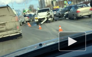 Появилось видео жесткого ДТП в Сургуте