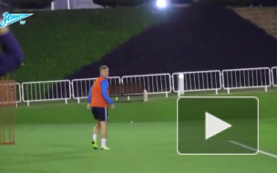 Кокорин забил гол ударом через себя на тренировке "Зенита"