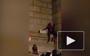 На акции протеста в Нью-Йорке объявился человек-паук