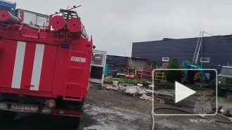 В деревне Скотное под Петербургом потушили пожар в ангаре на площади 480 "квадратов"