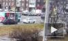 Видео: иномарка перевернулась в результате столкновения на перекрестке в Калининском районе 