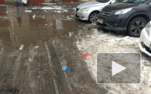 На Московском льдина разбила голову мужчине