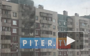 В Приморском районе тушили пожар в многоэтажке 