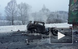 Появилось видео последствий страшной аварии на трассе в Башкирии