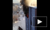Появилось видео мощного пожара в общежитии в Дивногорске