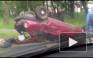 Видео ужасного ДТП на Колпинском шоссе