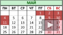 Как отдыхаем на майские праздники 2015: календарь выходных