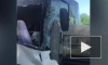 Опубликовано видео с места аварии на Кубани, где пассажирский автобус протаранил грузовик
