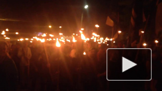 В Черкассах нацисты прошли с факелами по улицам города