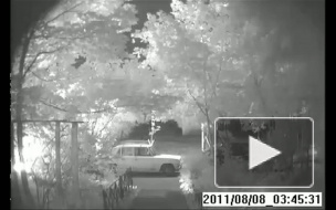 Камеры видеонаблюдения зафиксировали поджигателя машин в...