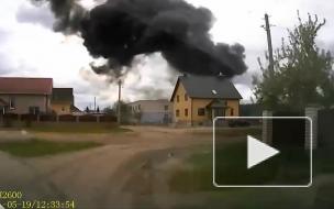 Момент крушения военного самолета Белоруссии попал на видео