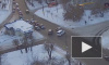 Появилось видео аварии в Красноярске, спровоцированной расторопным пешеходом