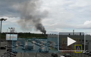 Видео: рядом с Волхонским шоссе загорелась свалка 