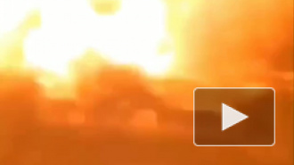 Момент взрыва на заправке в Кропивницкий попал на видео