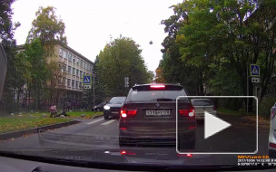 На улице Орбели гимназиста сбили на пешеходном переходе (видео)