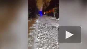 Появилось видео, как полыхает дом на Тютчевской в Петербурге