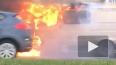 Видео: на Малоохтинской набережной обгорела "Газель"