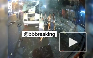 Опубликовано видео взрыва автобуса в Воронеже