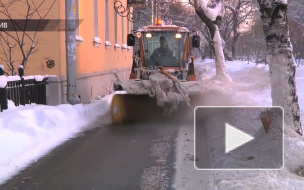 В Кронштадте обстреляна снегоуборочная машина