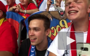 Россияне пришли посмотреть матч Англия-Бельгия 