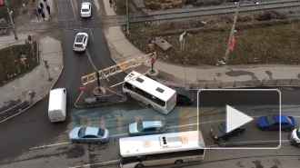 Возле Кудрово произошла авария с участием автобуса