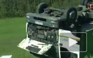 Жуткое видео из Пензы: фура вылетела в кювет и перевернулась