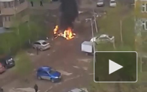 В Казани на улице Кайбицкой сгорела "Лада Калина"