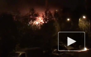 Крупный пожар В Мытищах очевидцы сняли на видео