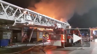 МЧС показало кадры мощного пожара в Брянской области в многофункциональном здании