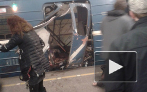 Появилось видео с места взрыва на станции метро Сенная площадь