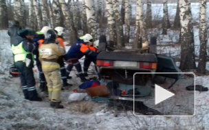 Полет в кювет ВАЗ 21099 закончился для одного из пассажиров смертью(фото)