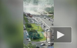 Очевидцы сообщили о взрыве газа на Краснопутиловской улице