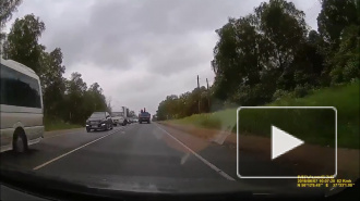 Выехал перед Камазом.