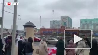 Акция в память о погибшем задержанном в Минске попала на видео