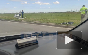 Видео: машины вылетела в поле на Софийской улице