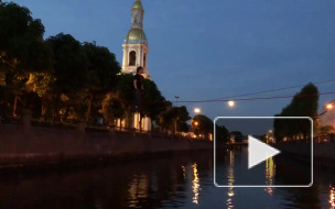 Ночью в центре Петербурга заметили канатоходца 