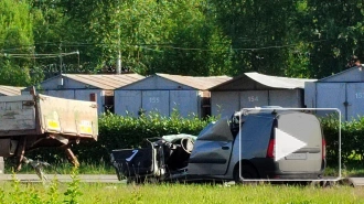 На Суздальском проспекте водитель легковушки въехал в припаркованный грузовик и скончался на месте
