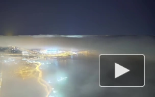 Камеры  "Лахта Центра" записали на видео облачный пейзаж