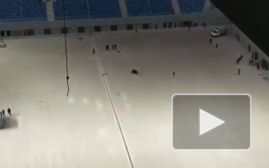 Видео: в чаше стадиона "Зенит-Арена" прокатились мотоциклисты