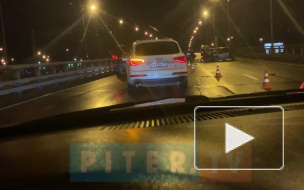 Авария на Дунайском путепроводе: водители не разошлись на дороге